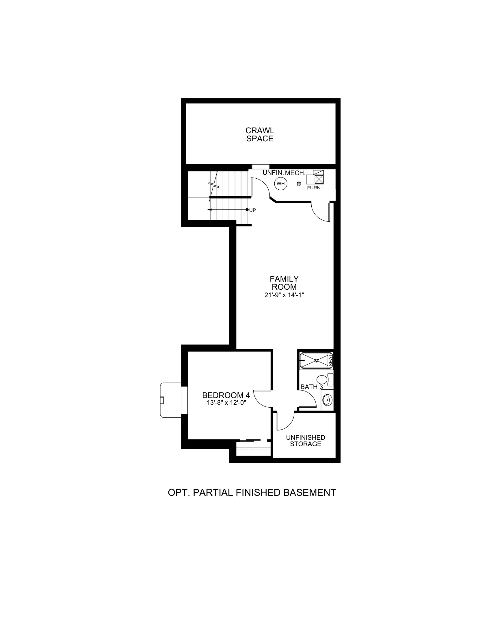 Optional Partial Finished Basement