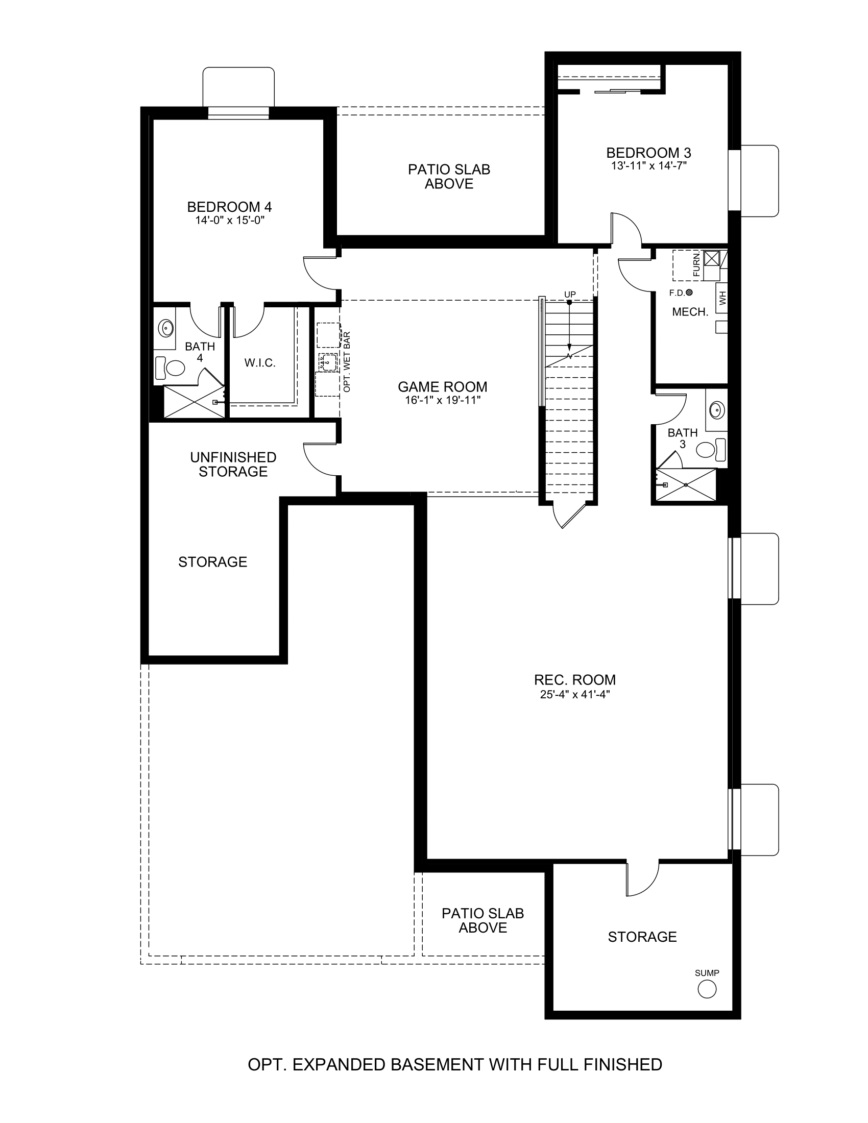Optional Expanded Basement with Full Finished